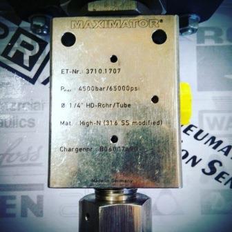 Maximator et nr 4500bar HYLOK HY.LOK HY-LOK SBIV H 12M DAJ FTH BUTECH PRESSURE SYSTEMS
